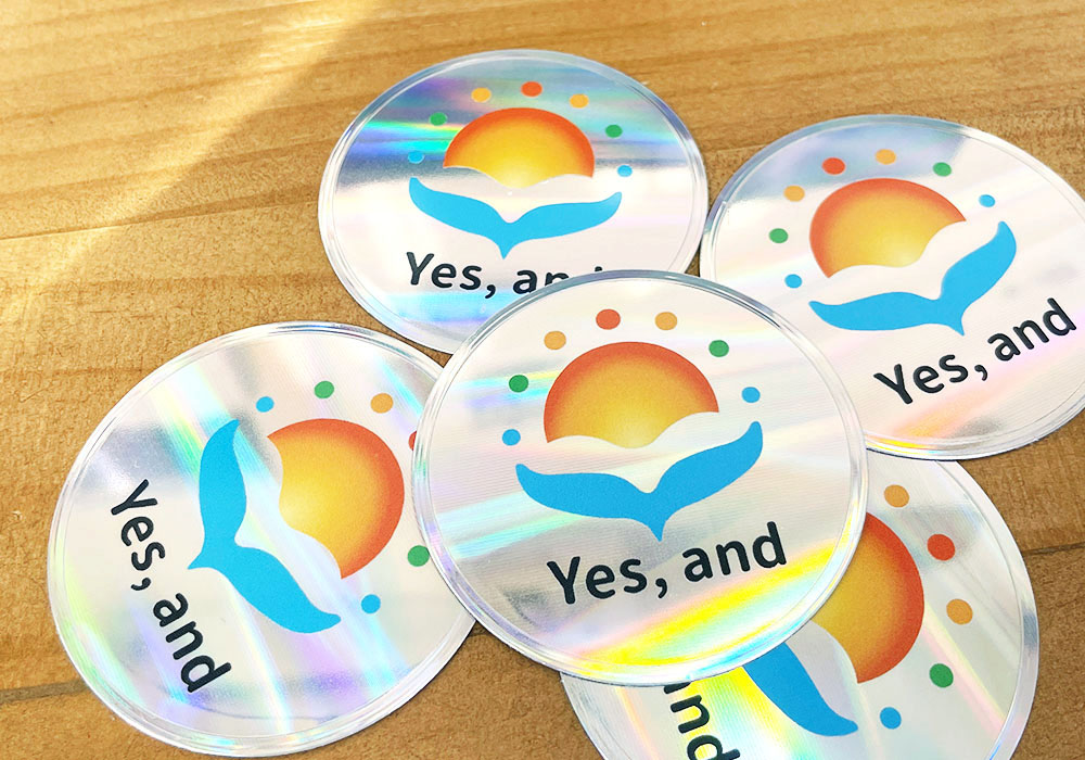 Yes,andロゴホログラムステッカー