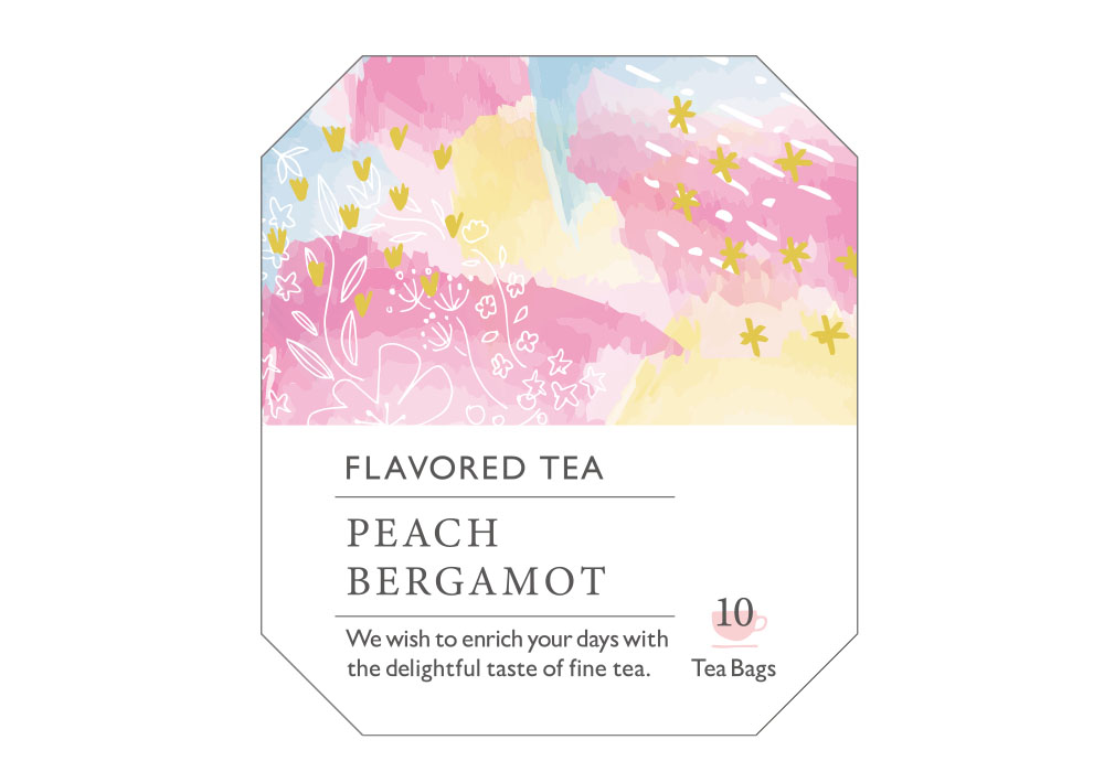 フレーバーティーラベルピーチベルガモット